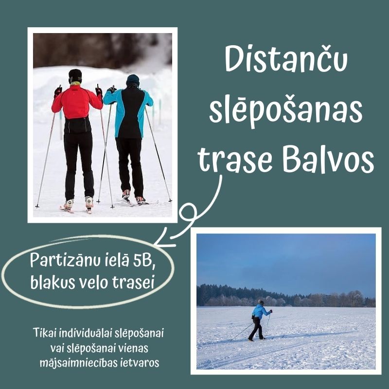 Informācija par distanču slēpošanas trasi Balvos.