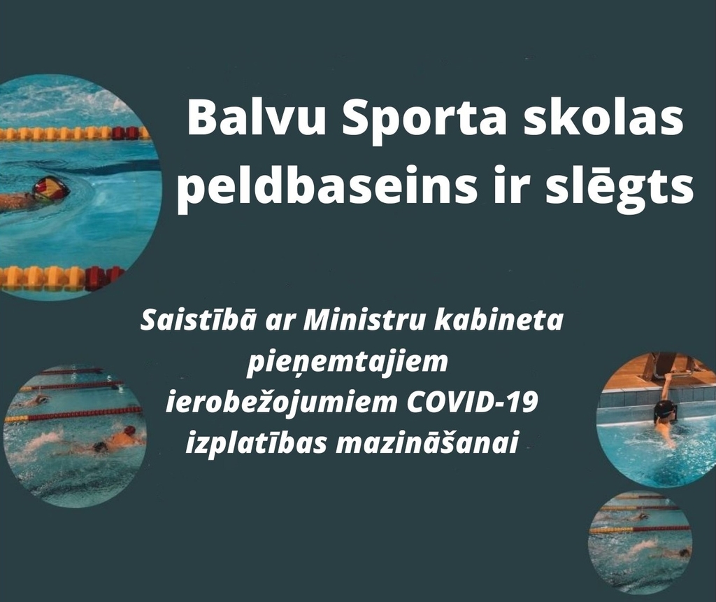 Balvu Sporta skolas peldbaseins ir slēgts